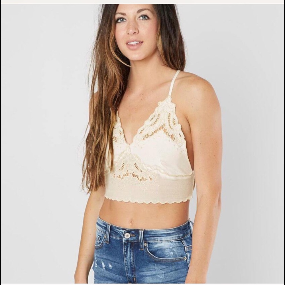 Free People Sleepy Eyes Embroidered Bralette